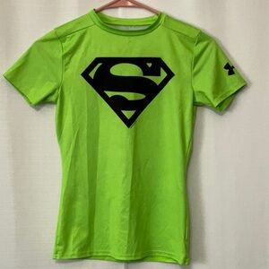 Under Armour Neon Green Superman Tee